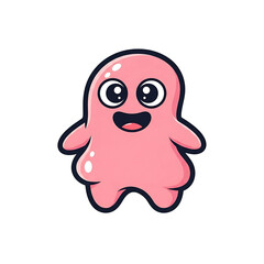 Obraz premium Pink Blob Character.