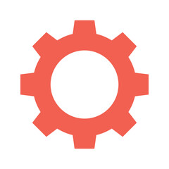 Simple gear icon on white background