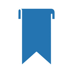Blue ribbon icon on white background