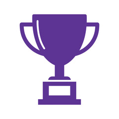 Purple trophy icon symbolizing achievement and success