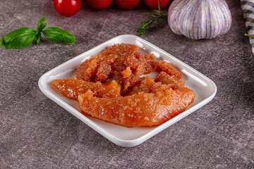 Salted herring roe for snack