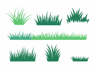 Grass and lawn vector set