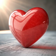 3D Red heart