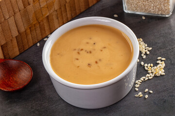 Asian sesame sauce with seeds