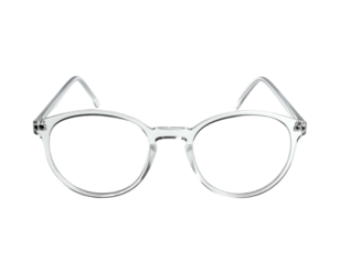 Stylish, round, cat-eye style eyeglasses frame