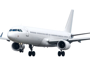 Obraz premium White jetliner on runway, about to take off