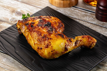 Roasted chicken leg with spices