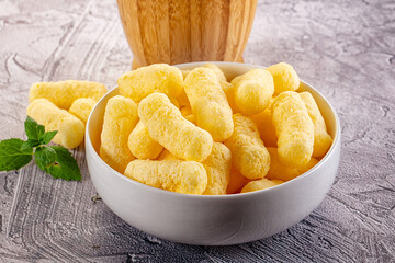 Golden crispy sweet corn sticks