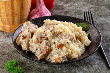 Risotto woth fried duck breast