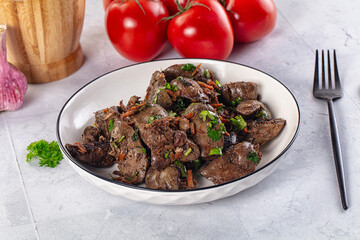 Roasted chicken liver with green onion