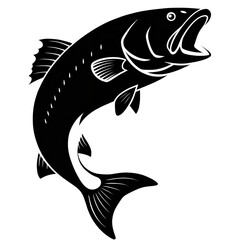 Simple fish png swimming underwater in a cartoon ocean design on white background