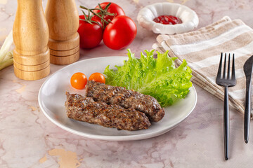 Hot beef kebab minced meat