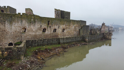 Smederevo city fortress in Serbia next to the Danube River