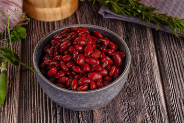 Vegan cuisine canned red kidney beans