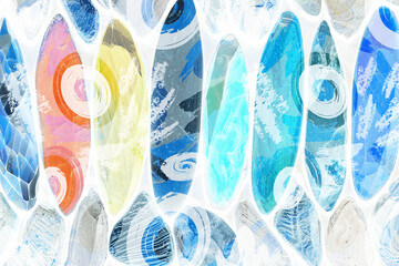 Aquarelle Ink. Saturated White Abstract. Black Paper. Trendy Background. Decorative Material. Grungy Dirty. Bright Multicolor Wallpapers.Colorful acrylic paint on paper texture. Chaotic abstract organ