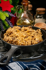 Lenten sauerkraut with mushrooms.