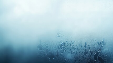 Intricate swirling patterns of condensation forming delicate ice crystals on a frosted surface