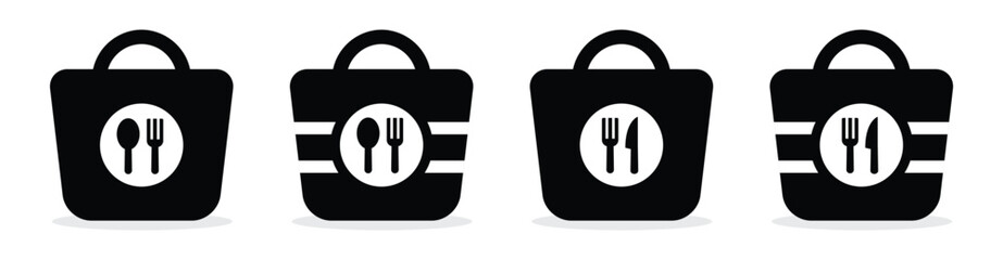 Food bag icon, vector Illustration