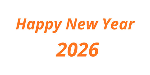 New Year 2026 celebration typography
