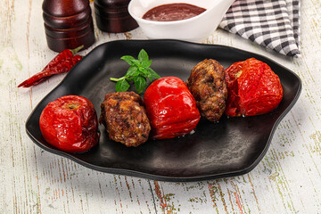Turkish cuisine - Domatesli Kebab with tomato