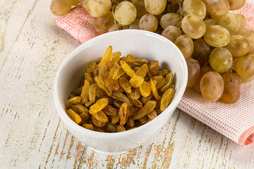 Sweet dry yellow honey raisin