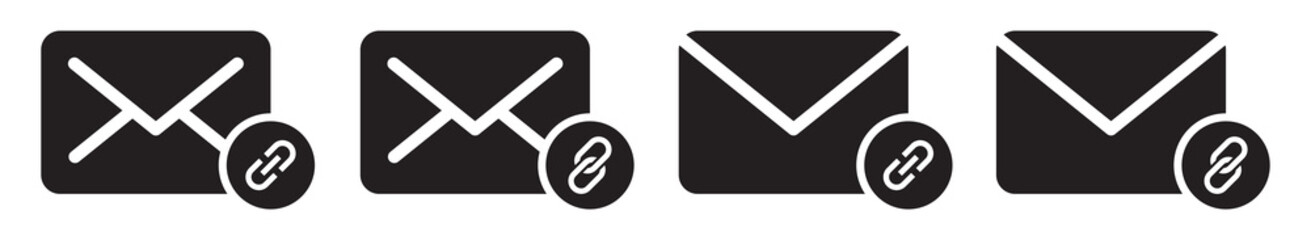 Mail linked icon, vector illustration