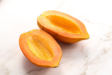 Ripe sweet tropical exotic papaya