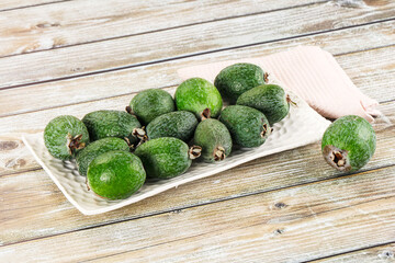 Sweet ripe juicyfruit feijoa