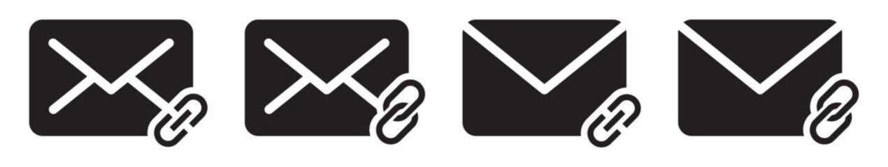Mail linked icon, vector illustration