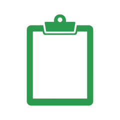 Clipboard icon with blank page