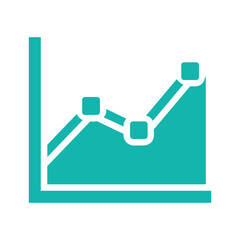 Growth chart illustration with upward trend