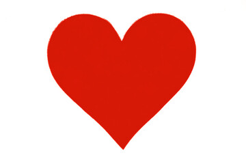 Red heart vector icon simple flat design element isolated on white background for graphic design and user interface