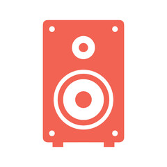Speaker icon in red color