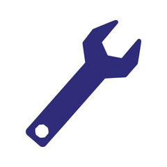 Adjustable spanner icon on white background