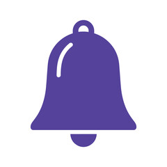 Notification bell icon in purple color
