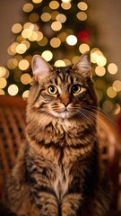 grey tabby cat AI generated