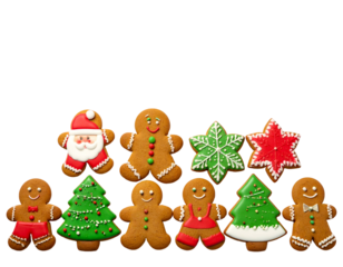 Festive decorated baked treats, holiday themed