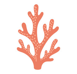 Obraz premium Charming coral branch with dotted detail, perfect for adding a touch of ocean life to your creative designs and bringing a serene coastal feel to any project
