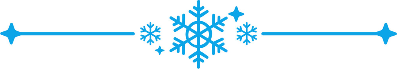 Obraz premium Snowflake Border Decoration blue winter border vector illustration with delicate snowflake pattern festive background for seasonal greeting snowflake winter divider Elegant winter holiday headers