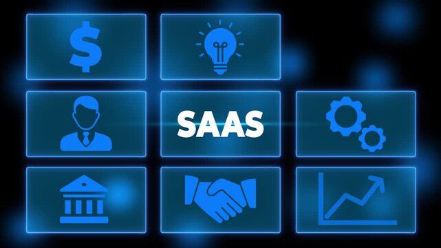 Software as a Service SaaS. Software concept. Business, modern technology, internet and networking concept.