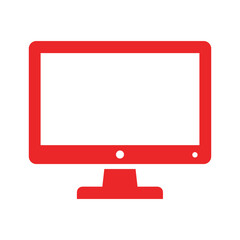 Computer monitor icon isolated on white background