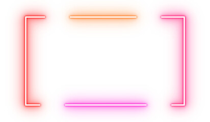 Neon gradient bracket frame corners