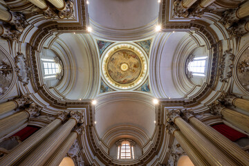 Interior dome of Sanctuary of Our Lady of San Luca - Bologna, Italy © demerzel21