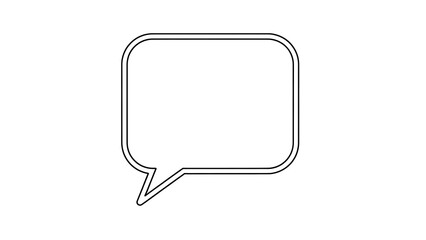 Fototapeta premium Outline Speech Bubble Icon
