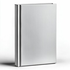 Book cover mockup, book vertical presentation, minimalist white on white background