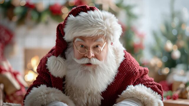 Weihnachtsmann in festlicher Szene &ndash; traditionelles Weihnachtsmotiv