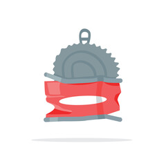 Empty and dented aluminum food cans. Environmental pollution. Waste sorting and recycling.