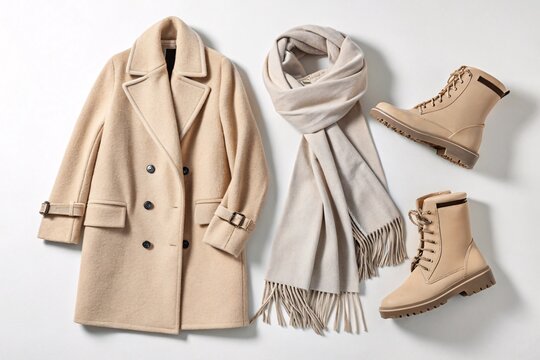 Minimal Winter Fashion Flat Lay