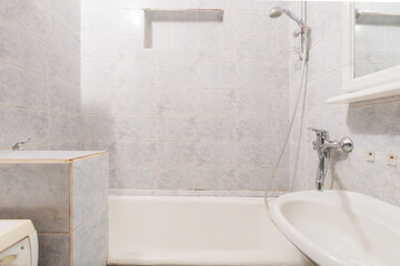 modern bathroom room with toilet and washing machine