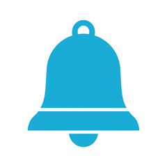 Notification bell icon in blue color